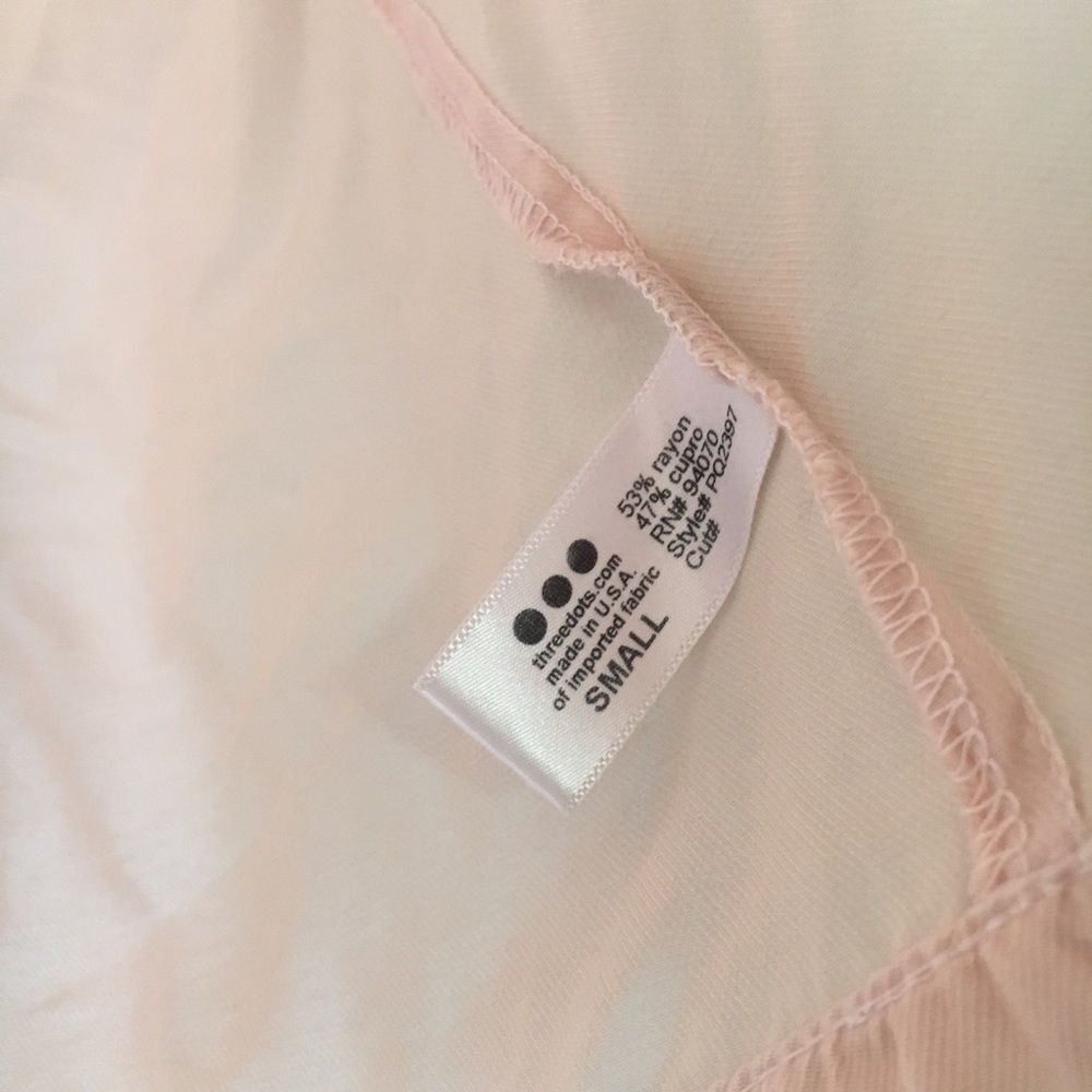 • anthro three dots peachy pink popover blouse • - Picture 3 of 4